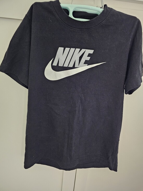 Nike Other - Nike Black T-Shirt with White Swoosh Logo Boys M Back To School Sports